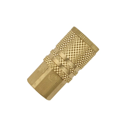 Primefit Industrial/M-Style 6-Ball Coupler 1/4" x 1/4" Female Brass XIC1414FB6